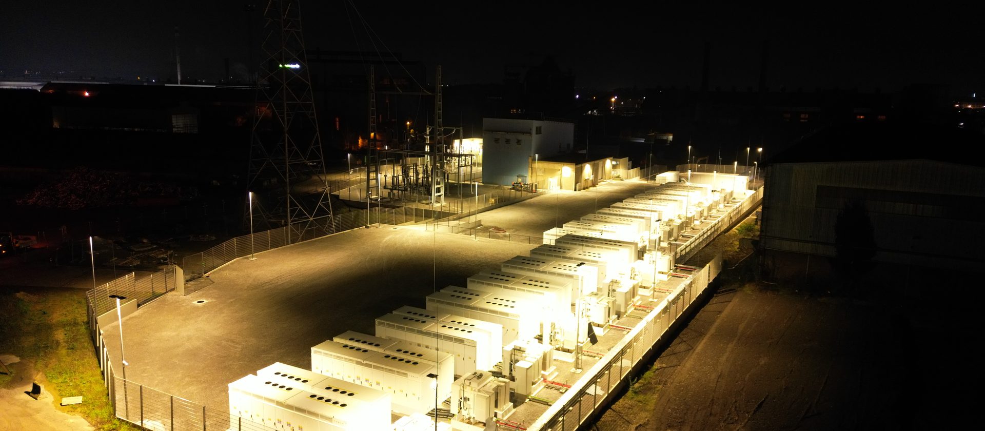Installation de stockage d'énergie par batteries de 50 MW · La Louvière